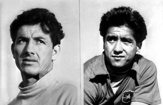 Sanches-Eyzaguirre : 25th October 1961 Santiago, Chile : New portraits of Chile football team members Leonel Sanchez (left) and Luiz Eyzaguirre.  UnitedArchives00433413