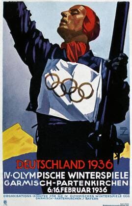 Germany 1936 - IV Winter Olympics at Garmisch-Partenkirchen 6:16 February 1936. - German propaganda poster for the Games. Â  UnitedArchives00828822