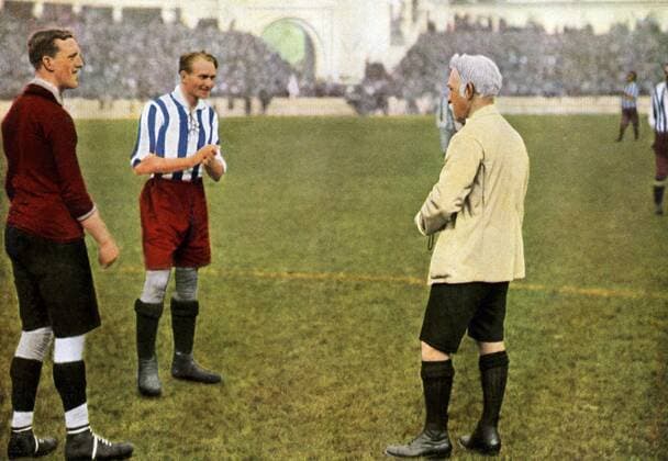 Germany did not participate in the first Olympic football tournament in Antwerp 1920. Photo shows Belgium draws and the final game result was 2:0 for Belgium by Czechoslovakia in a later Olympics. Â  UnitedArchives00829988