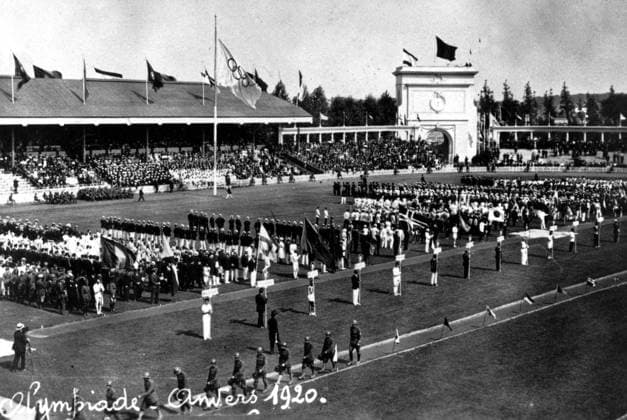 Olympic Games 1920 Antwerp Opening Ceremony , Olympia, Olympiade, Olympische Spiele  UnitedArchives00907402