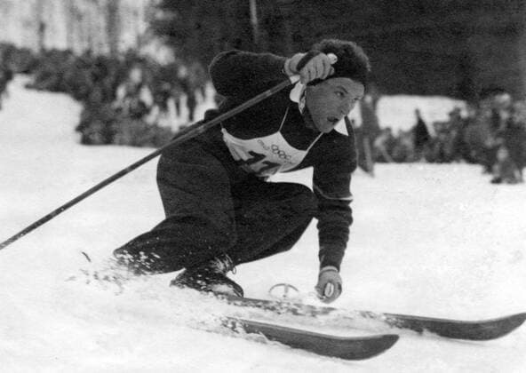 1952 Winter Olympic Games - Oslo, Norway Gotmar Schneider of Austria winner of the men s slalom at Rodkleiva. 21 February 1952 - Â  UnitedArchives01026134