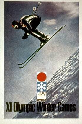 1972 Winter Olympics Sapporo, Japan Poster, Olympia, Olympiade, Olympische Spiele  UnitedArchives01026148