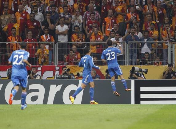 Champions League match played between Real Madrid and Galatasaray Istanbul. In this picture, Isco celebrates first goal for Real Madrid. xBEATRIZxGUZMANx