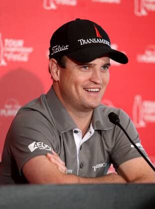 Sept. 17, 2013 - Atlanta, Georgia, USA - Zach Johnson does an interview with members of the media during practice rounds of the 2013 Tour Championship at East Lake Golf Club Tuesday afternoon in Atlanta, Georgia, Tuesday, September 17, 2013. Tour Championship - ZUMAm67