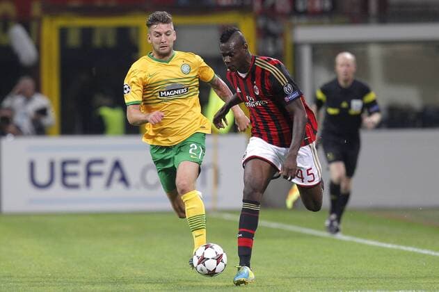 mario Balotelli AC Milan, Charlie Mulgrew Celtic Stadio Giuseppe Meazza AC Milan - Celtic Glasgow MarcoxBertorello