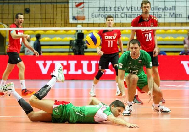 21.09.2013, Gdynia - Eurovolley 2013, Germany - Bulgaria, Nikolay Penchev, Tsvetan Sokolov (BUL), - ZUMAc04