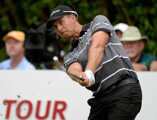 Henrik Stenson tees hole six during the third round of the PGA Golf Herren Tour Championship on September 21, 2013 at East Lake Golf Club in Atlanta. Stenson began the day at 10 under par and posted three more birdies on the front nine.  AJP2013092111