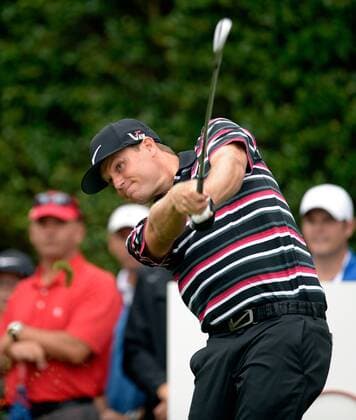 Gary Woodland tees hole six during the third round of the PGA Golf Herren Tour Championship on September 21, 2013 at East Lake Golf Club in Atlanta. Woodland began his round at 3 under par.  AJP2013092116