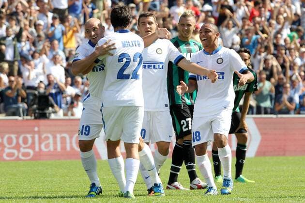 Goal Celebration ESTEBAN CAMBIASSO Inter Serie A - US Sassuolo Calcio Vs Inter Milan - lucaxpagliaricci