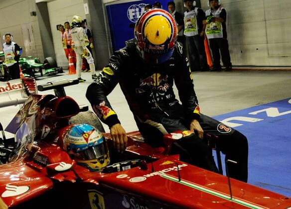 Fernando Alonso, Scuderia Ferrari, Mark Webber, Red Bull Racing, formula 1 GP, Singapore, 22.09.2013, Photo:mspb Lukas Gorys Fernando Alonso, Mark Webber, formula 1 GP, Singapore,