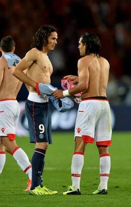 Edinson Cavani (psg) - Radamel Falcao (mon) FOOTBALL : Paris SG vs Monaco - Ligue 1 - 22 09 2013 AnthonyBIBARD FEP Panoramic 