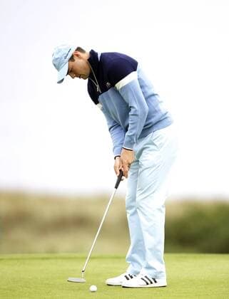 27.09.2013 Kingsbarns Scotland. Martin Kaymer lines up a putt, during the Second Round of the Dunhill Golf Championship, from The Kingsbarns Links, Kingsbarns. xMarkxDavisonx  ActionPlus11456216