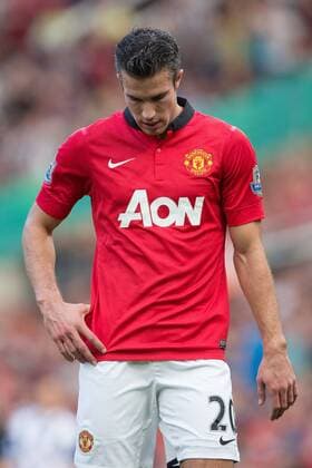 Robin van Persie of Manchester United looks dejected - Manchester United vs. West Bromwich Albion - Barclay s Premier League - Old Trafford - Manchester - 28 09 2013 Pic Philip Oldham Sportimage EDITORIAL USE ONLY. No use with unauthorised audio, video, data, fixture lists, club league logos or live services. Online in-match use limited to 120 images, no video emulation. No use in betting, games or single club league player publications.