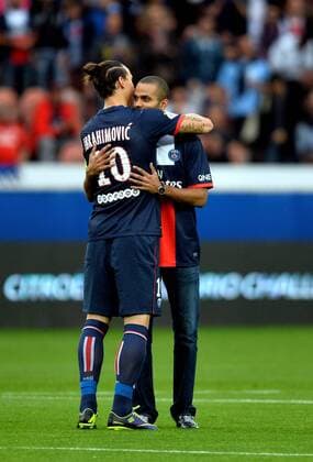 Zlatan Ibrahimovic (psg) - Tony Parker FOOTBALL : FC Paris Saint Germain vs FC Toulouse - Ligue 1 - 28 09 2013 AnthonyBIBARD FEP Panoramic 