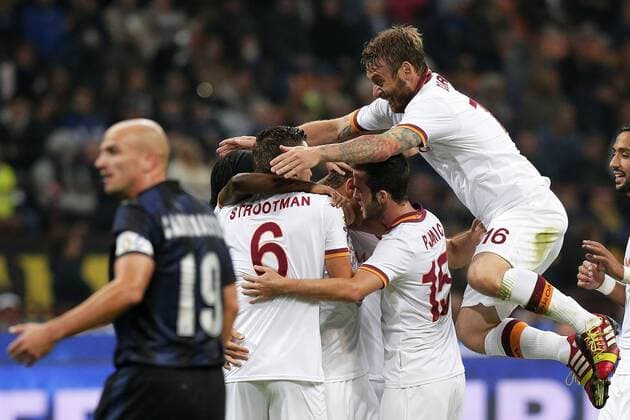 Francesco Totti Roma, Goal Celebration Milano 05-10-2013 Stadio Giuseppe Meazza Football Calcio 2013 2014 Serie A Inter Mailand vs AS Rom MarcoxBertorello
