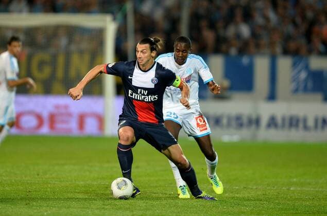 Zlatan Ibrahimovic (psg) - Giannelli Imbula (om) FOOTBALL : Olympique Marseille vs FC Paris St.Ggermain - Ligue 1 2013 2014 - 06 10 2013 AnthonyBIBARD FEP Panoramic 