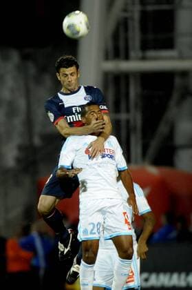 Thiago Motta (PSG) - Alaixys Romao (OM) FOOTBALL : Olympique Marseille vs FC Paris St. Germain - Ligue 1 - 06 10 2013 FranckPennant Panoramic 