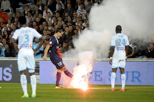 Zlatan Ibrahimovic (PSG) FOOTBALL : Olympique Marseille vs FC Paris St. Germain - Ligue 1 - 06 10 2013 FranckPennant Panoramic 