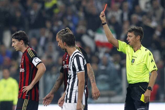 Philippe Mexes Milan, Red Card Torino 06-10-2013 Juventus Stadium Football Calcio 2013 2014 Serie A Juventus Turin - AC Milan; MarcoxBertorello