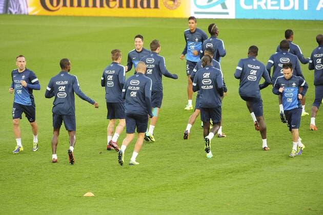 French players FOOTBALL : practice session - France - 10 10 2013 JBAutissier Panoramic 