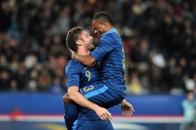 Olivier Giroud - Patrice Evra (France) FOOTBALL: Frankreich - Australien. 11 10 2013 xNxLeGouicxFEPx 