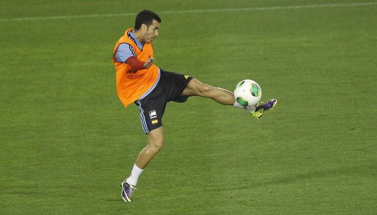 Spain s national team training session. In this picture, Pedro Pedrito Rodriguez. xPABLOGARCIAx 