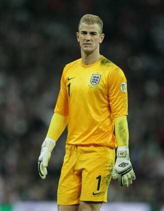 England v Poland - World Cup Qualifier . . Wembley, London, UK . . 15.10.2013 Joe Hart (E) looks concerned, but needn t worry as England qualified.