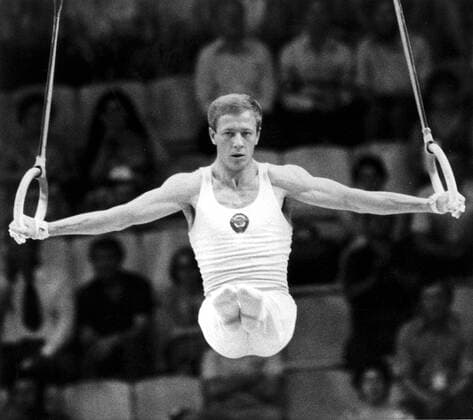 Olympic Games 1980 Moscow, USSR Nikolai Andrianov in action on the rings during the men s gymnastics all-round competition. 24th July 1980., Gymnastik, Turnen, Turner, Riege, Turnerin, Gymnast, Gymnastin kbdig 2000 quadrat 24th Andrianov Games Gymnast Gymnastik Gymnastin July Moscow Nikolai Olympic Riege Turnen Turner Turnerin USSR action all-round competition during gymnastics in men s on rings the 
