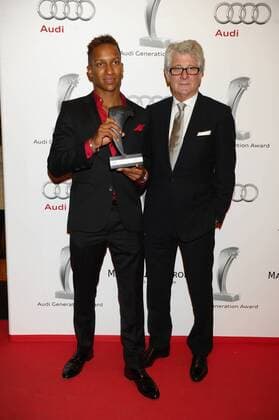 Raphael Holzdeppe und Marcel Reif Preisträger Audi Generation Award 2013 Bayerischer Hot Preis, Ehrung, Auszeichnung München 19.10.2013
