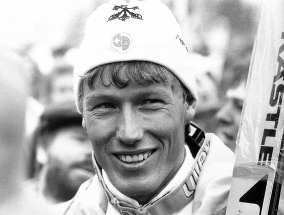 Pirmin Zurbriggen (Schweiz), Sieger der Weltcup Abfahrt in Garmisch Partenkirchen