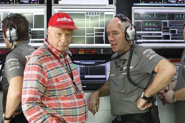 Motorsports: FIA Formula One World Championship 2013, Grand Prix of India, Niki Lauda (AUT, Mercedes AMG Petronas F1 Team), xHOCHxZWEIx