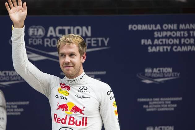 Oct. 26, 2013 - New Delhi, India - SEBASTIAN VETTEL of Germany and Infiniti Red Bull Racing is seen after claiming pole position during the qualifying session of the Formula 1 Indian Grand Prix 2013 at the Buddh International Circuit in New Delhi, India. F1 2013 - Indian Grand Prix - Qualifying  - ZUMAg14