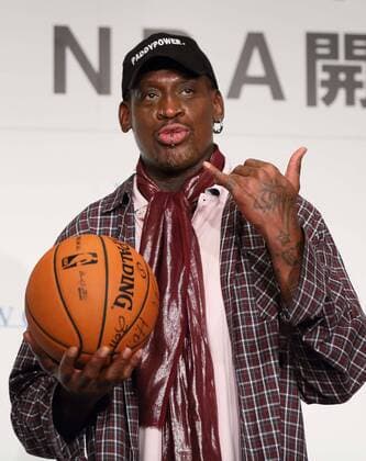 Dennis Rodman, OCTOBER 25, 2013 - Basketball : Dennis Rodman attends press conference the NBA Basketball Herren USA Season Opener Special on WOWOW TV program in Tokyo, Japan. Noxthirdxpartyxsales  (peda000958)