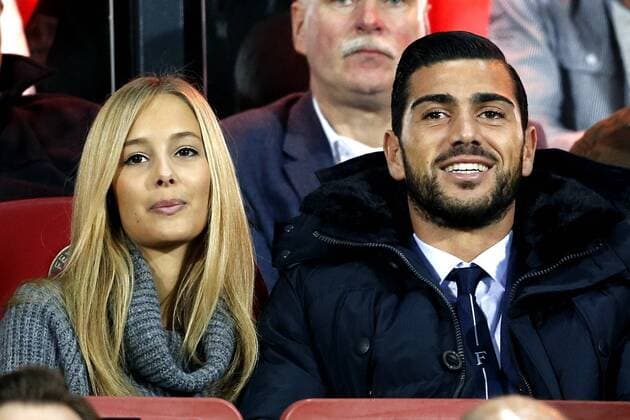 (L-R) Girlfriend, Graziano Pelle of Feyenoord during the Dutch Cup match between Feyenoord and hsv Hoek on Oktober 30, 2013 at the Kuip stadium in Rotterdam, The Netherlands. Feyenoord v HSV Hoek Dutch Cup 2013 2014 xVIxLaurensxLindhoutxIVx 1879376