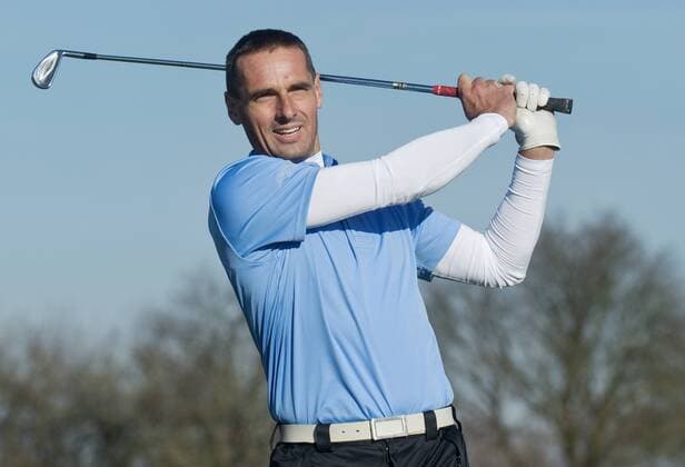 Former Czech decathlon athlete Roman Sebrle announced start of his professional golf career at Albatross Golf Resort in Vysoky Ujezd, Beroun Region, Czech Republic on October 31, 2013. Thrity-eight years old athlete terminates his athletic career due to enduring problems with his heel. (CTKxPhoto VitxSimanek) CTKPhotoP201310310631001  VIS 001