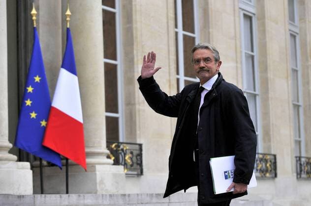 Funktionäre des Französischen Fußballverbandes (Federation francaise de football (FFF)) zu Gast im Elysee-Palast in Paris - Jean-Louis Triaud (Girondins de Bordeaux), GerardRoussel PANORAMIC 