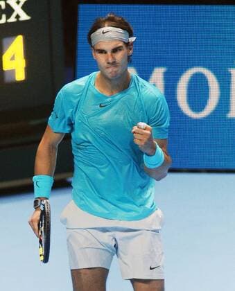 Tennis - 2013 ATP Tennis Herren World Tour Finals at The O2 - Day Two Rafael Nadal - Spain celebrates his point 