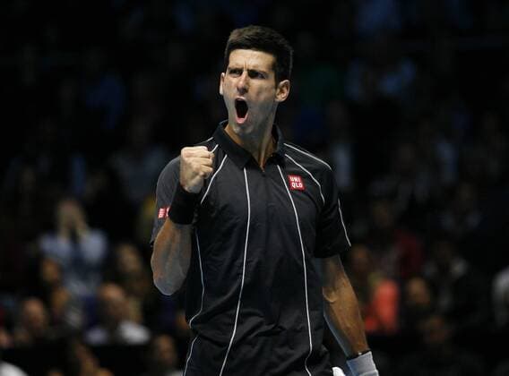 05.11.2013 London, England. Novak Djokovic (SRB) during day two of the Barclays ATP Tennis Herren World Tour Finals from the O2 Arena. xHongboxChenx  ActionPlus11467798