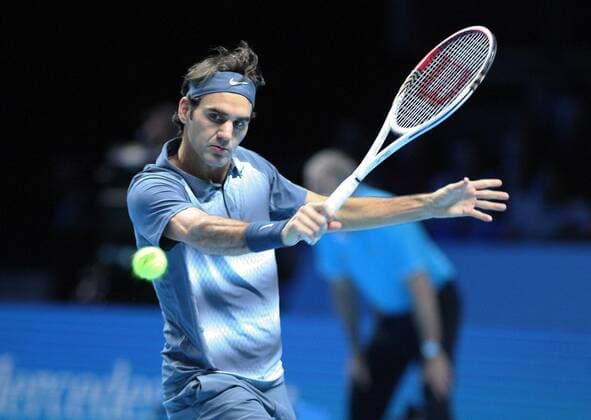 TENNIS - ATP Tennis Herren World Tour Finals 2013 LONDON,ENGLAND,07.NOV.13 - TENNIS - ATP Tennis Herren World Tour Finals. Bild zeigt Roger Federer (SUI). 