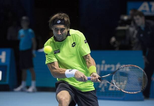 08.11.2013 London, England. David Ferrer ESP in action on day 5 of The ATP Tennis Herren World Tour Finals 2013, Tennis Tournament at the O2 Arena London. xStephenxBartholomewx  ActionPlus20166087