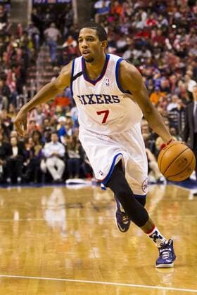 November 8, 2013: Philadelphia 76ers point guard Darius Morris (7) in action during the NBA Basketball Herren USA game between the Cleveland Cavaliers and the Philadelphia 76ers at the Wells Fargo Center in Philadelphia, Pennsylvania. The 76ers win 94-79. Christopher Szagola Cal Media NBA Basketball Herren USA 2013: Cavaliers vs 76ers NOV 08 - ZUMAcs7