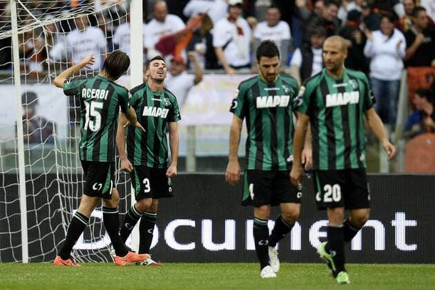 Francesco Acerbi (L), Alessandro Longi (R) - Roma 10-11-2013 Stadio Olimpico - Football Calcio Serie A 2013 2014 - AS Roma - Sassuolo Calcio - andreaxstaccioli