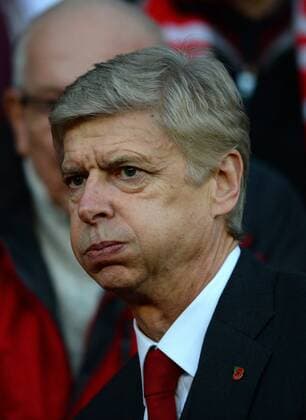 Arsene Wenger manager of Arsenal - Barclays Premier League - Manchester United (ManU) vs Arsenal FC London - Old Trafford Stadium - Manchester - England - 10 11 13 - EDITORIAL USE ONLY. No use with unauthorised audio, video, data, fixture lists, club league logos or live services. Online in-match use limited to 120 images, no video emulation. No use in betting, games or single club league player publications.