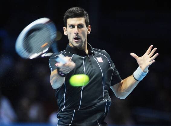 Tennis - 2013 ATP Tennis Herren World Tour Finals at The O2 - Day Eight, Mens singles Final Novak Djokovic - Serbia COLORSPORTxANDREWxCOWIE 