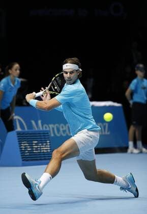 11.11.2013. O2 stadium, London, England. Rafael nadal in his men s singles Final match during Final day of the Barclays ATP Tennis Herren World Tour Finals at The O2 Arena during the Barclays ATP Tennis Herren World Tour Finals from the O2 Arena. xHongboxChenx  ActionPlus20155361