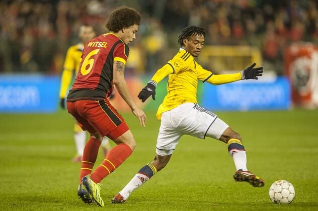 Brussels, Belgium vs Colombia On this picture : Axel Witsel Juan Cuadrado ReportersxMichelxGouverneur 