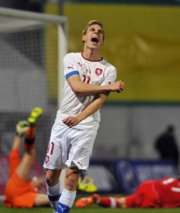 Czech Republic s Borek Dockal pictured during the friendly soccer match against Canada in Oloumouc, Czech Republic, Friday, November 15, 2013. (CTKxPhoto LudekxPerina) CTKPhotoP201311150745901  LPE 016