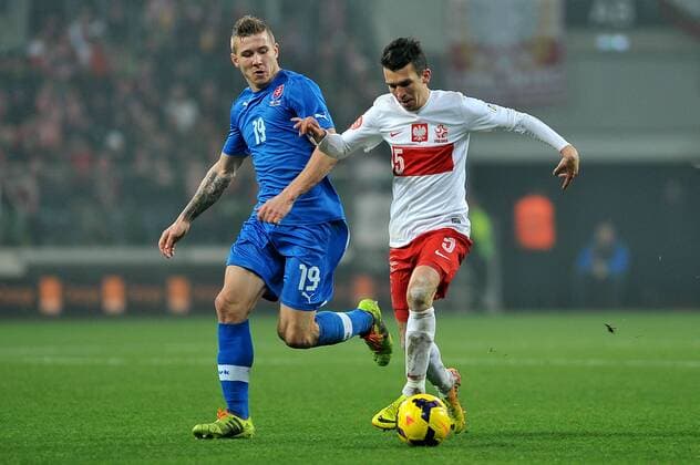 Wroclaw, 15.11.2013 - Friendly 2013 - Poland vs Slovakia - WALDEMAR SOBOTA, JURAJ KUCKA -  20131115RR082
