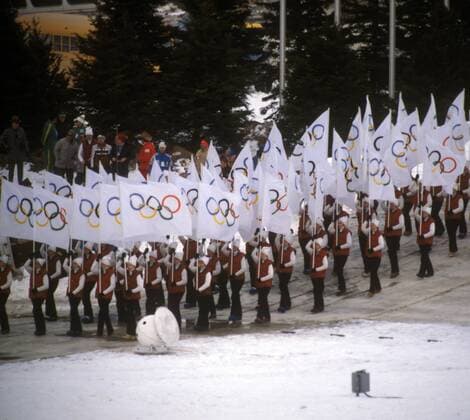 Eröffnungsfeier der Olympischen Spiele 1980 in Lake Placid