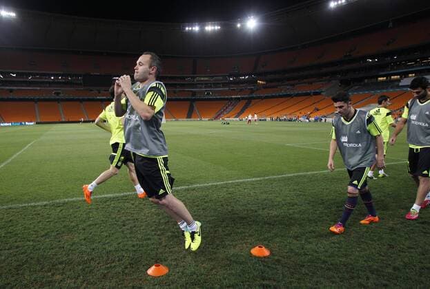 Andres Iniesta. Spain s national team training session in South Africa. In this picture, Iniesta. xPABLOGARCIAx 